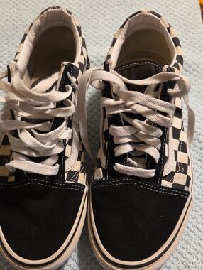 Vans Checkerboard Old Skool Sneakers - Black & White